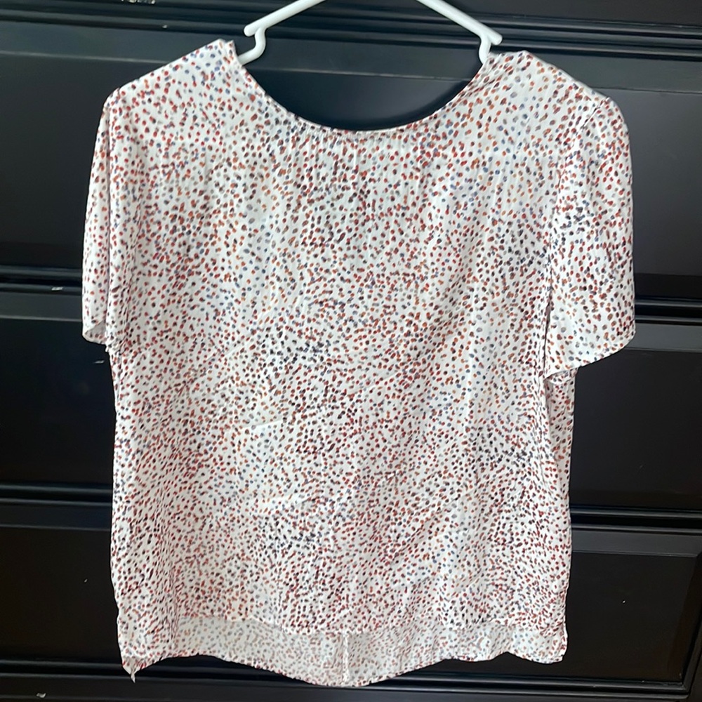Spotted satin blouse